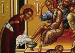Image of Icon of Jesus washing the disciples feet