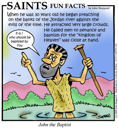 St. John the Baptist Saints Fun Facts for St. John the Baptist